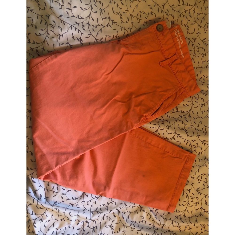 Gap Skinny Boyfriend Khakis coral size 6R